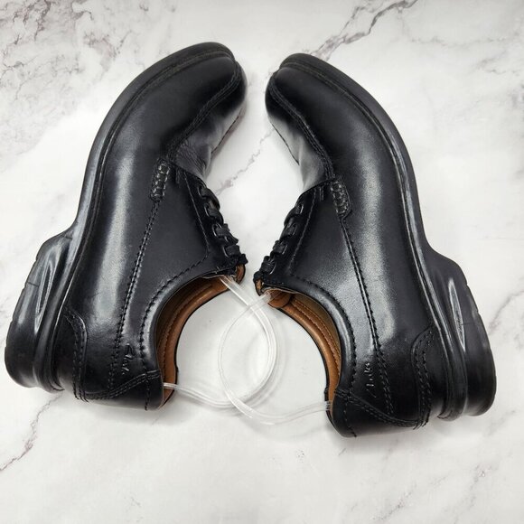 Clarks Black Leather Oxfords Dress Shoes Lace-Up Men's 9.5 - Picture 6 of 10